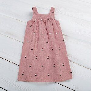 Kelly Kids Pinstriped Seersucker Sailboat Dress Size 5-6